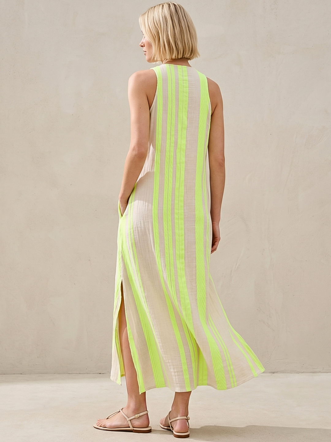 TESU GEOMETRIC KAFTAN MIDI DRESS