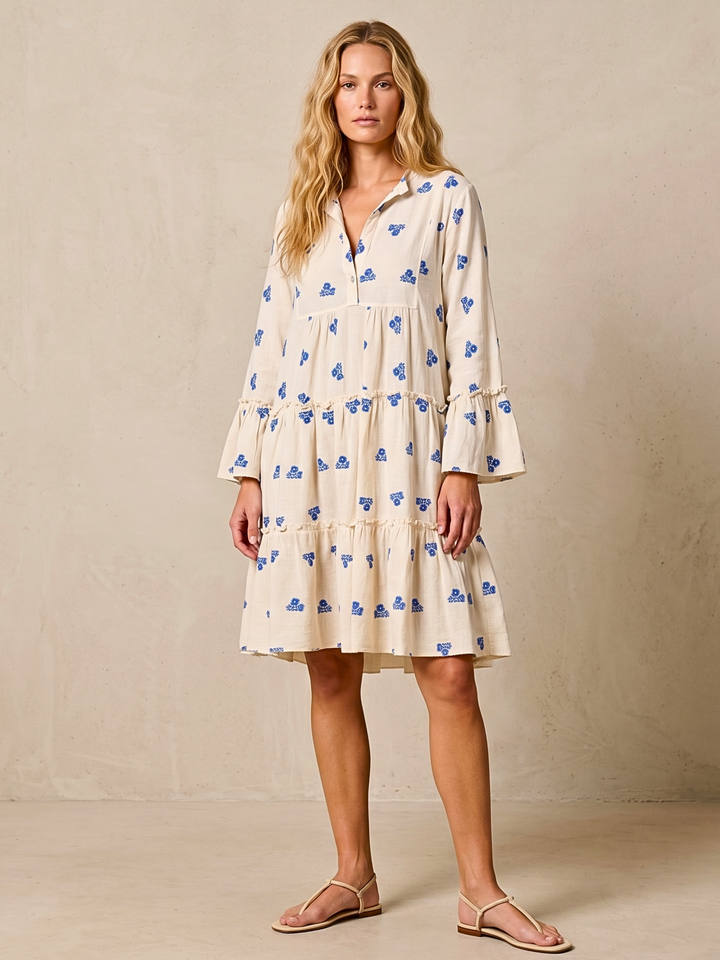 THE TORI TIERED MINI COTTON DRESS