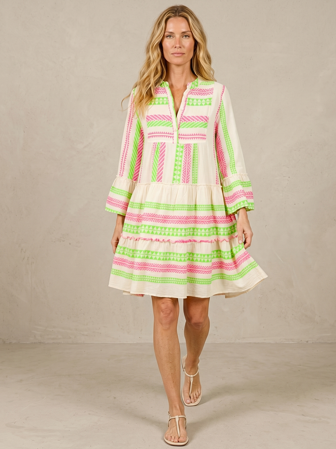 THE TORI TIERED MINI COTTON DRESS