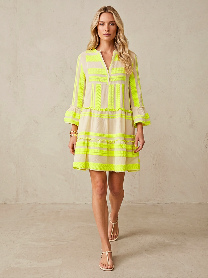 THE TORI TIERED MINI COTTON DRESS