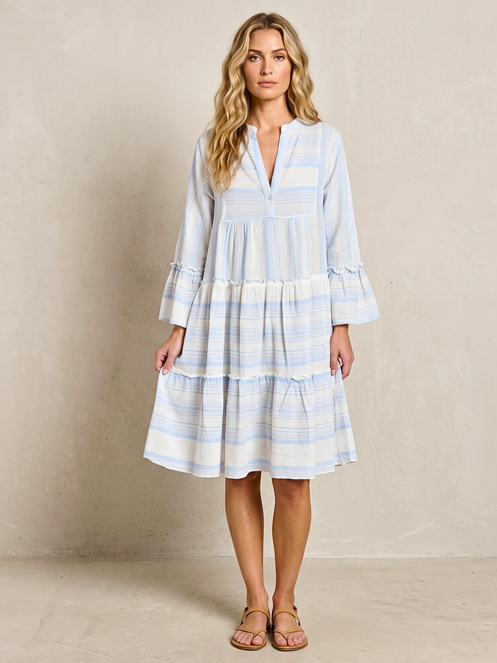 THE TORI TIERED MINI COTTON DRESS