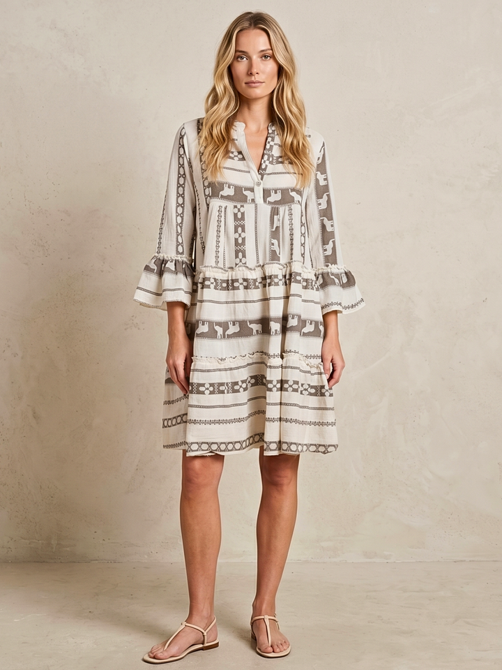 THE TORI TIERED MINI COTTON DRESS
