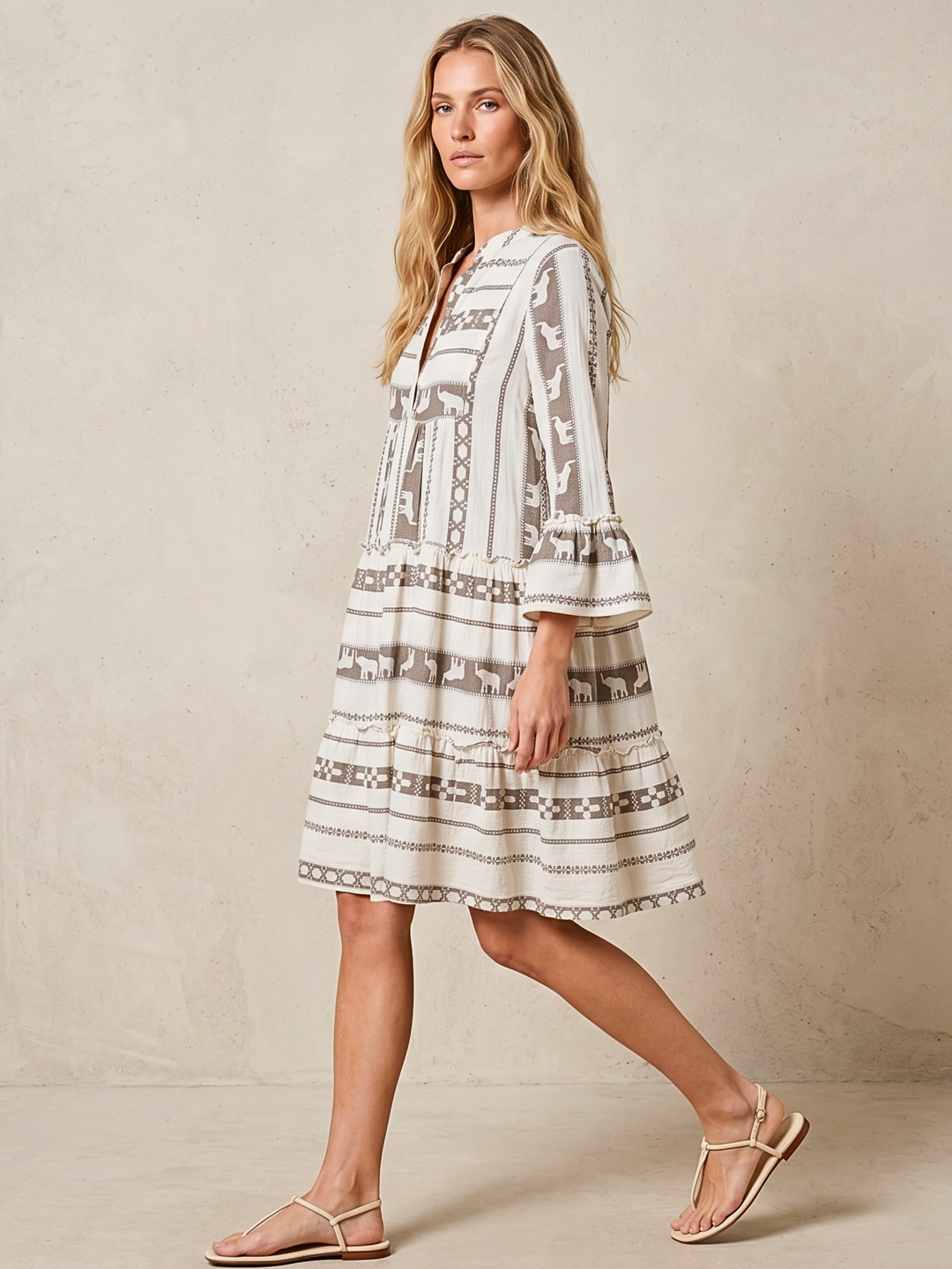 THE TORI TIERED MINI COTTON DRESS