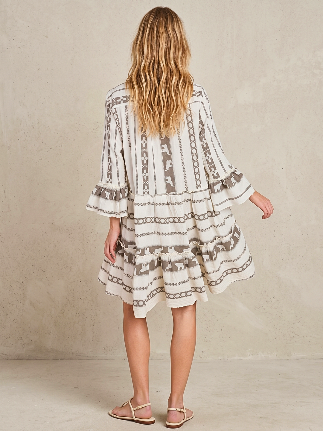 THE TORI TIERED MINI COTTON DRESS