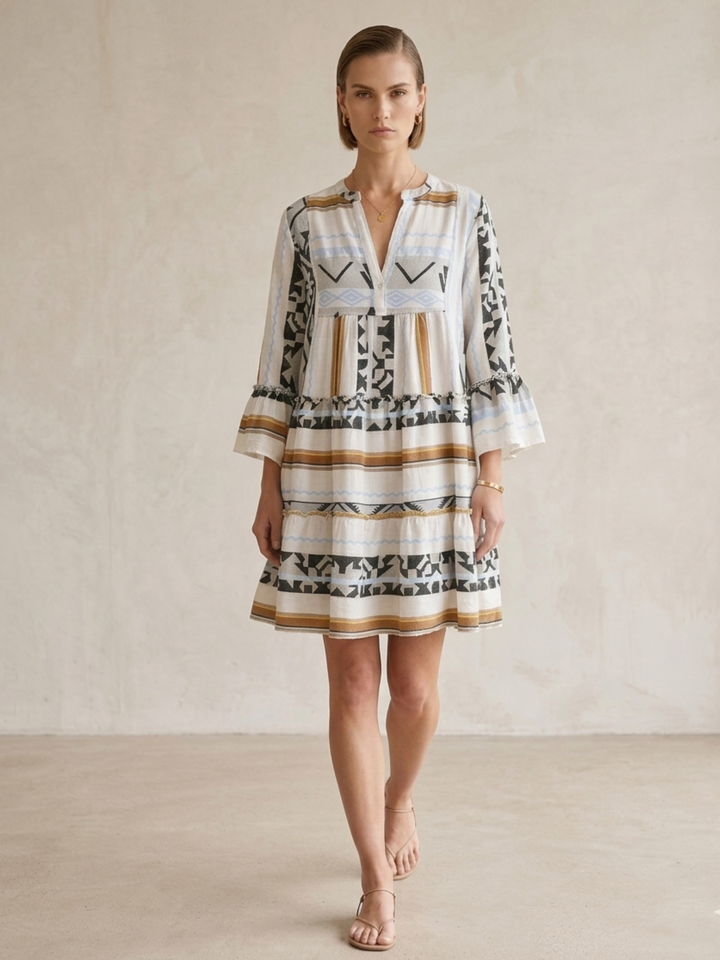 THE TORI TIERED MINI COTTON DRESS