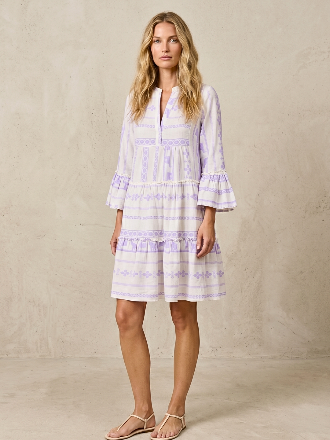 THE TORI TIERED MINI COTTON DRESS