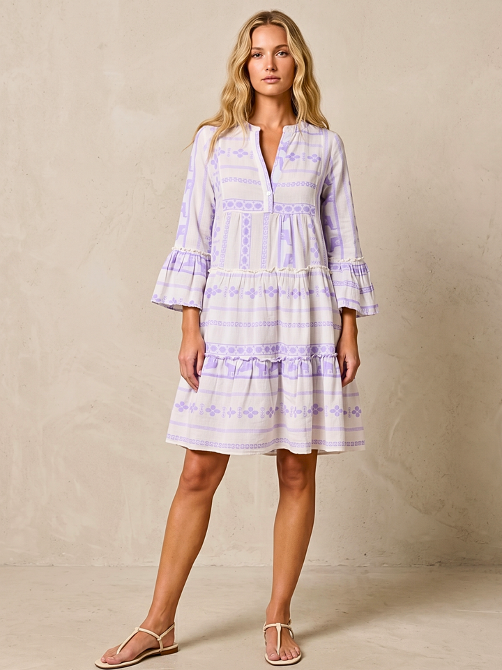 THE TORI TIERED MINI COTTON DRESS