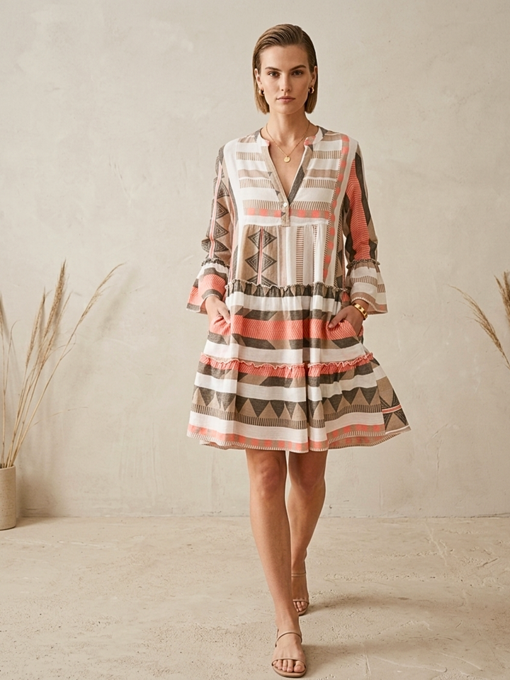 THE TORI TIERED MINI COTTON DRESS