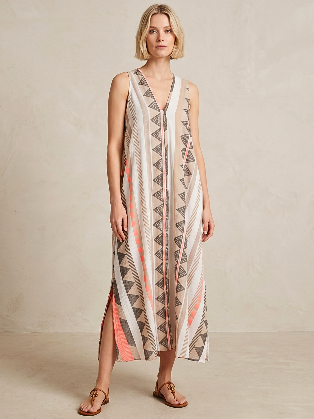 TESU GEOMETRIC KAFTAN MIDI DRESS – Shop-Sofia