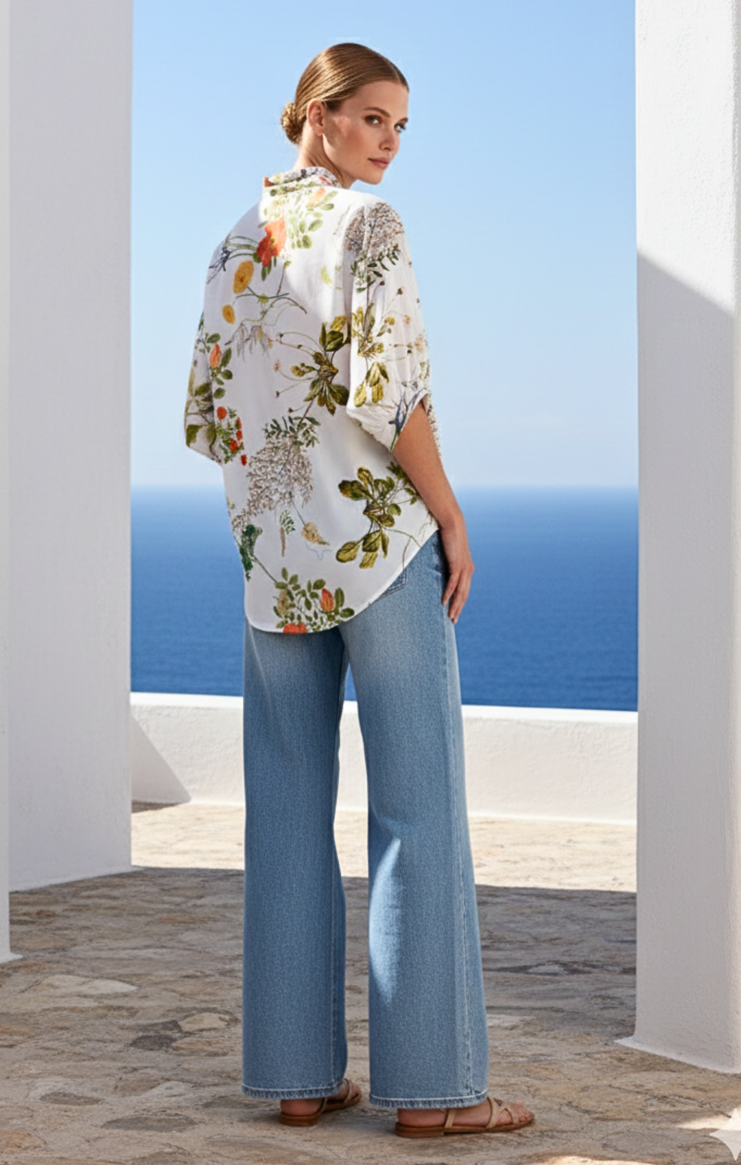 Adele l Mandarin Collar Blouse