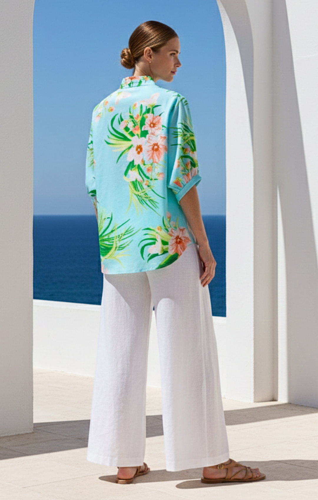 Adele l Mandarin Collar Blouse