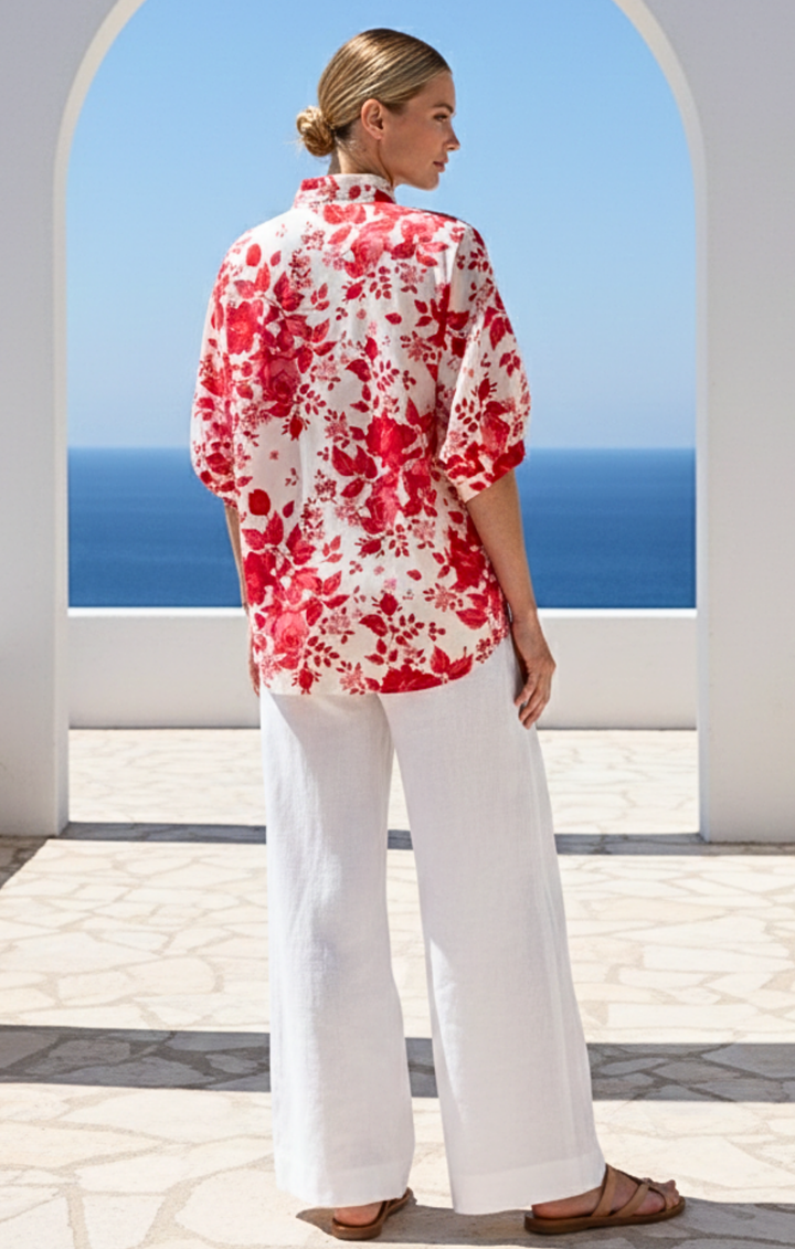 Adele l Mandarin Collar Blouse