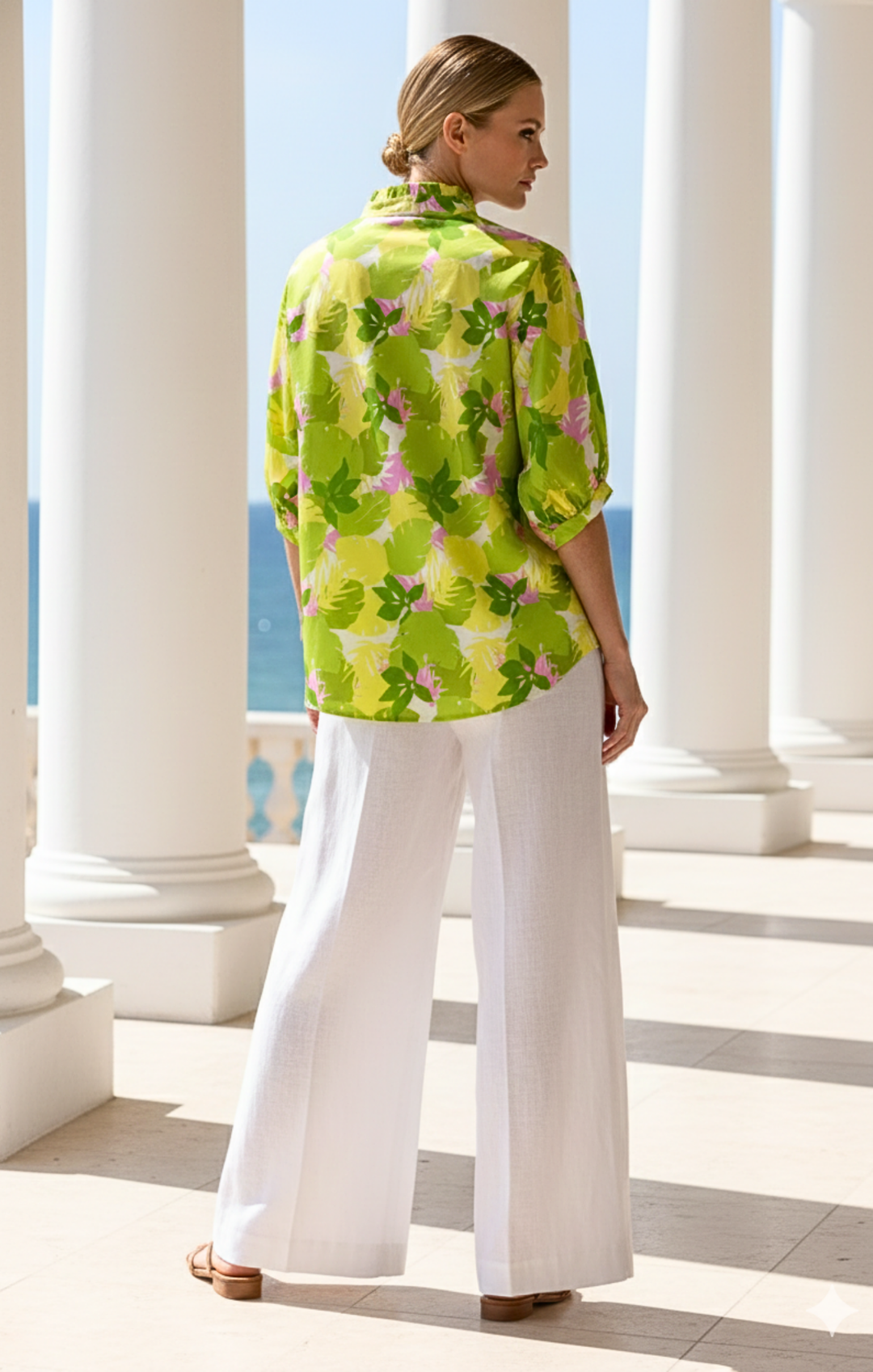 Adele l Mandarin Collar Blouse