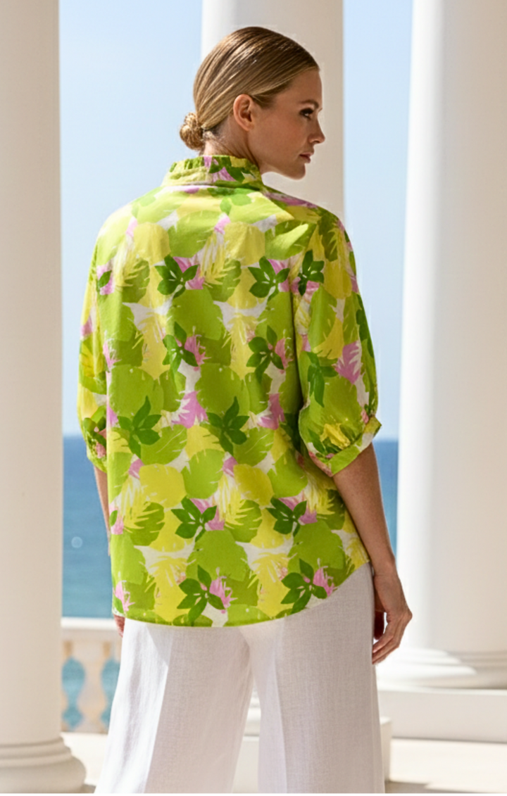 Adele l Mandarin Collar Blouse