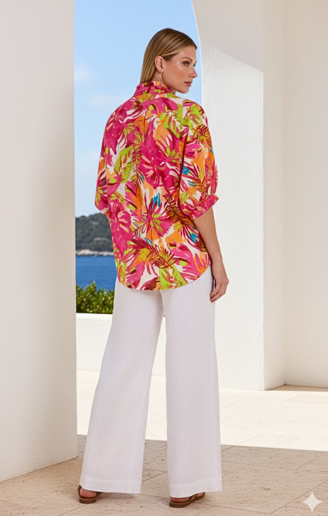 Adele l Mandarin Collar Blouse