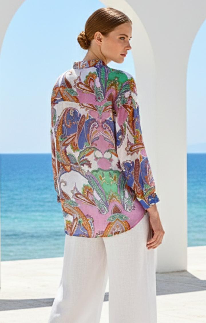 Marco Button-Down Boho  Shirt