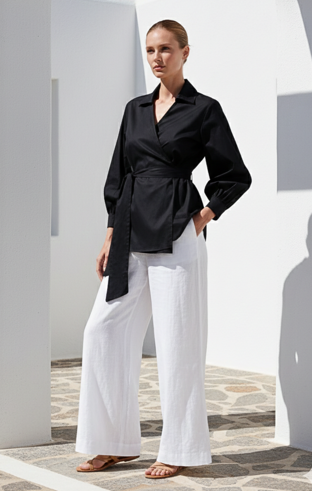 Monica Collard Wrap Blouse