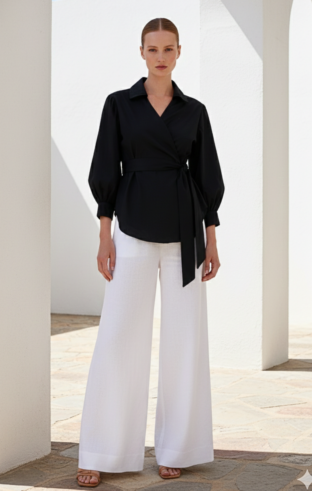 Monica Collard Wrap Blouse