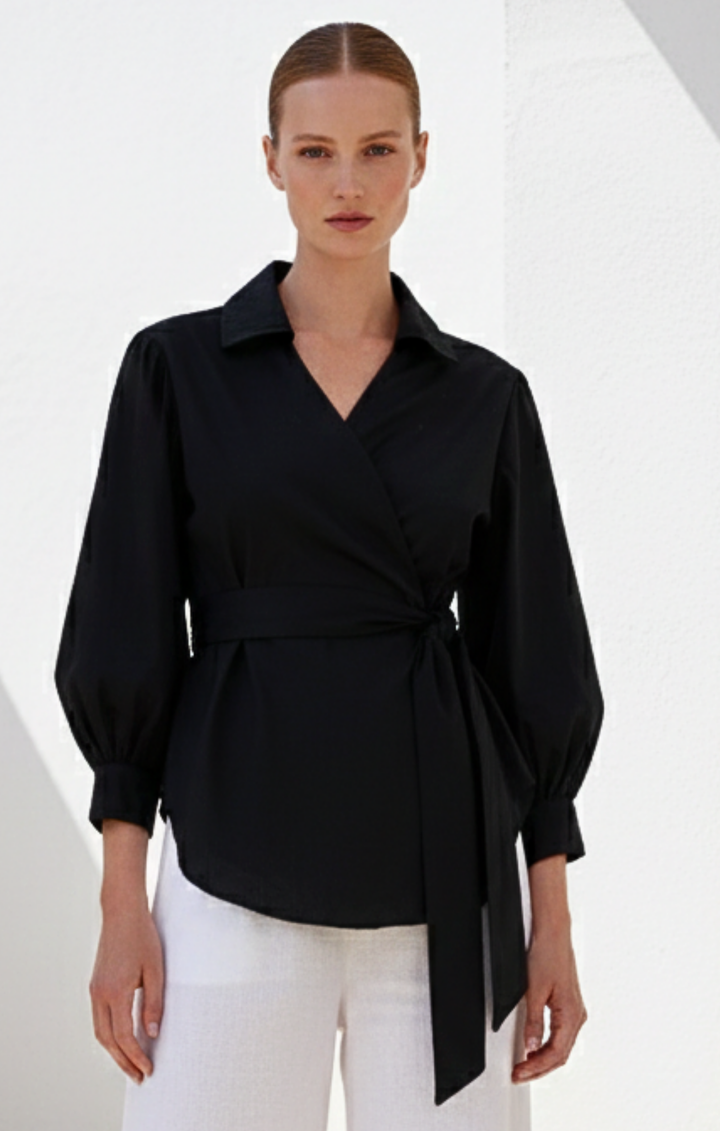 Monica Collard Wrap Blouse