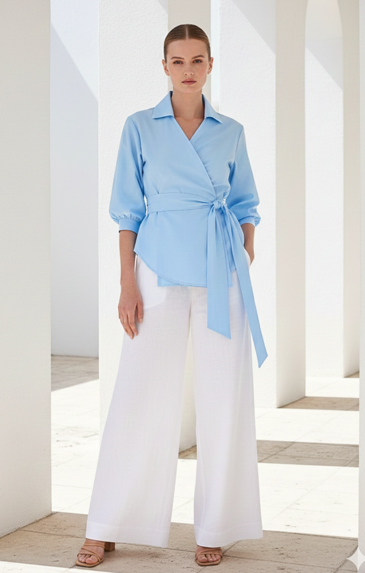 Monica Collard Wrap Blouse