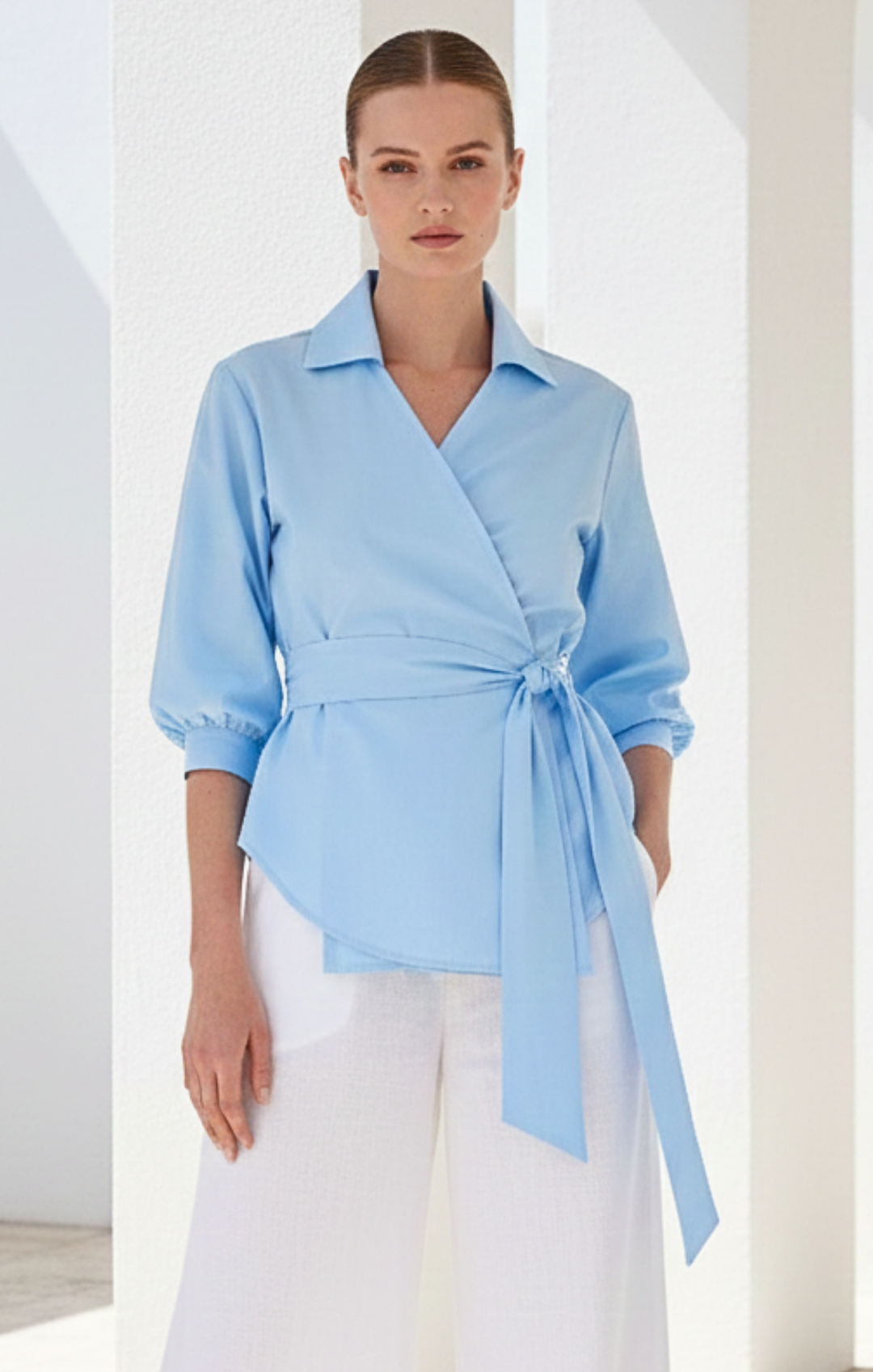 Monica Collard Wrap Blouse