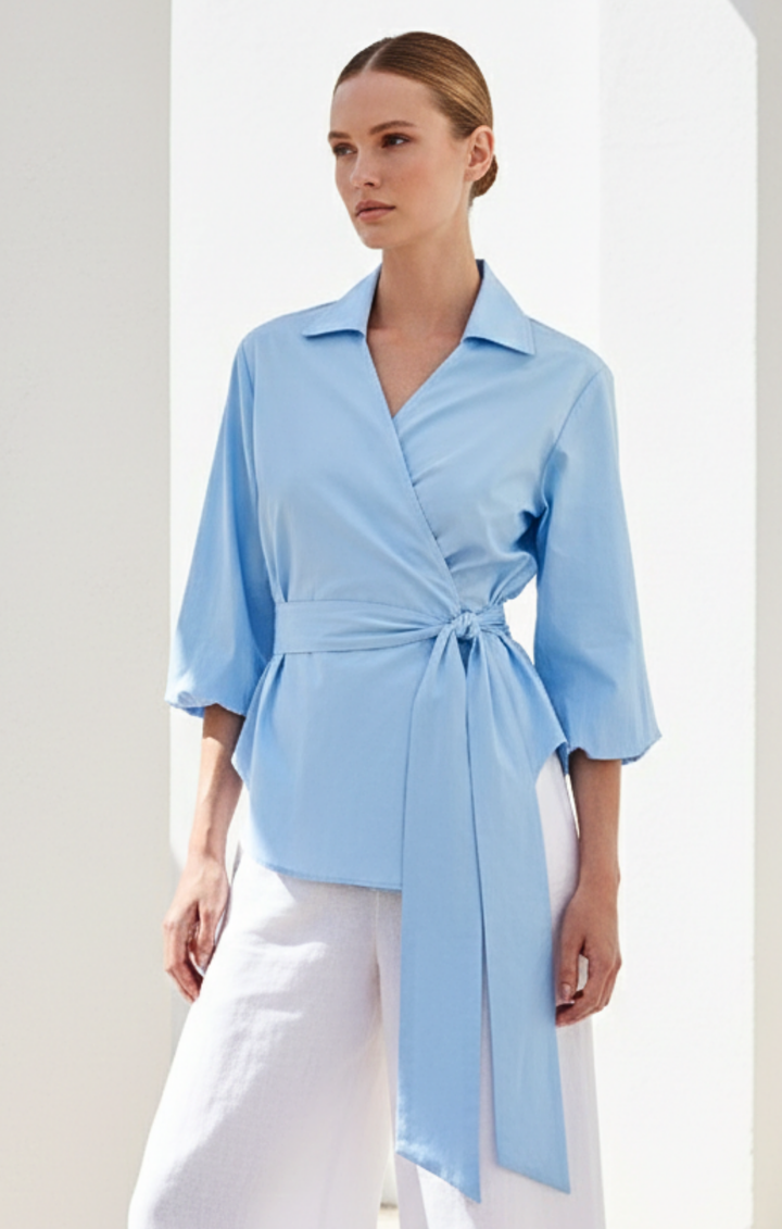 Monica Collard Wrap Blouse