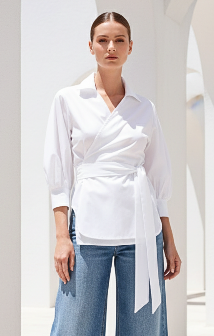 Monica Collard Wrap Blouse