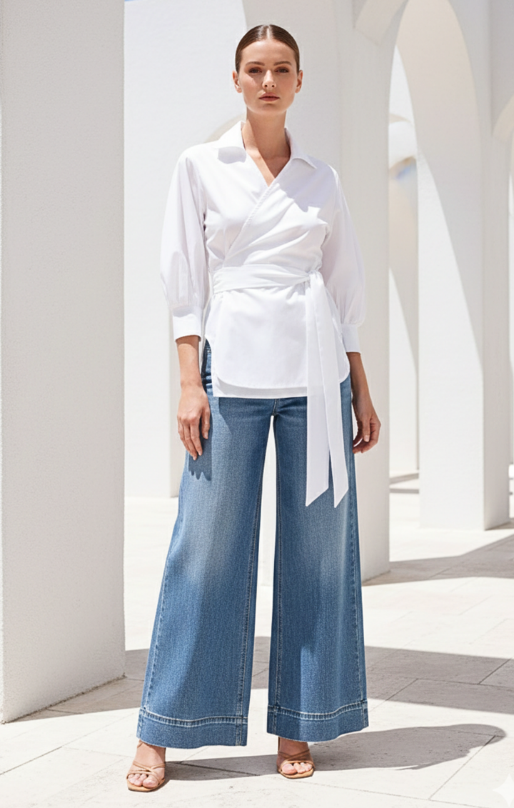 Monica Collard Wrap Blouse