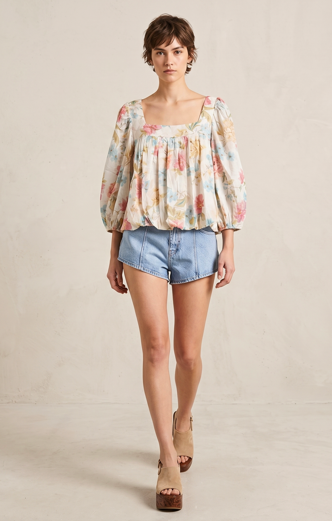 Vivian Bubble Hem Blouse
