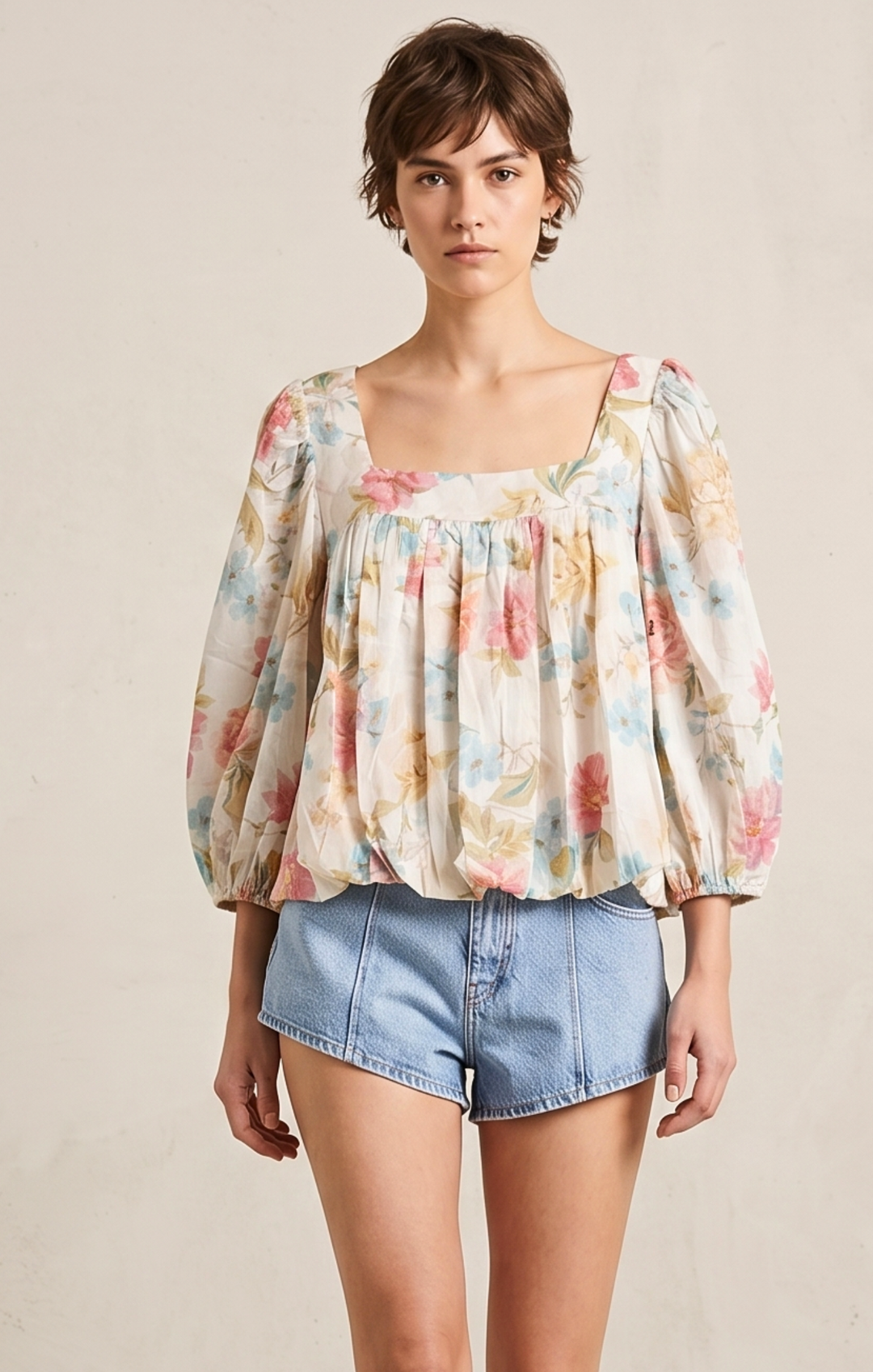 Vivian Bubble Hem Blouse