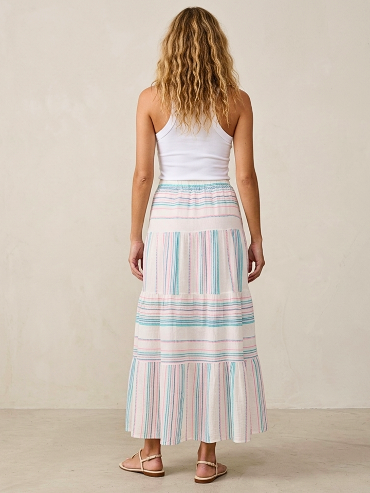 The Azuba Tiered  Bohemian Maxi Skirt
