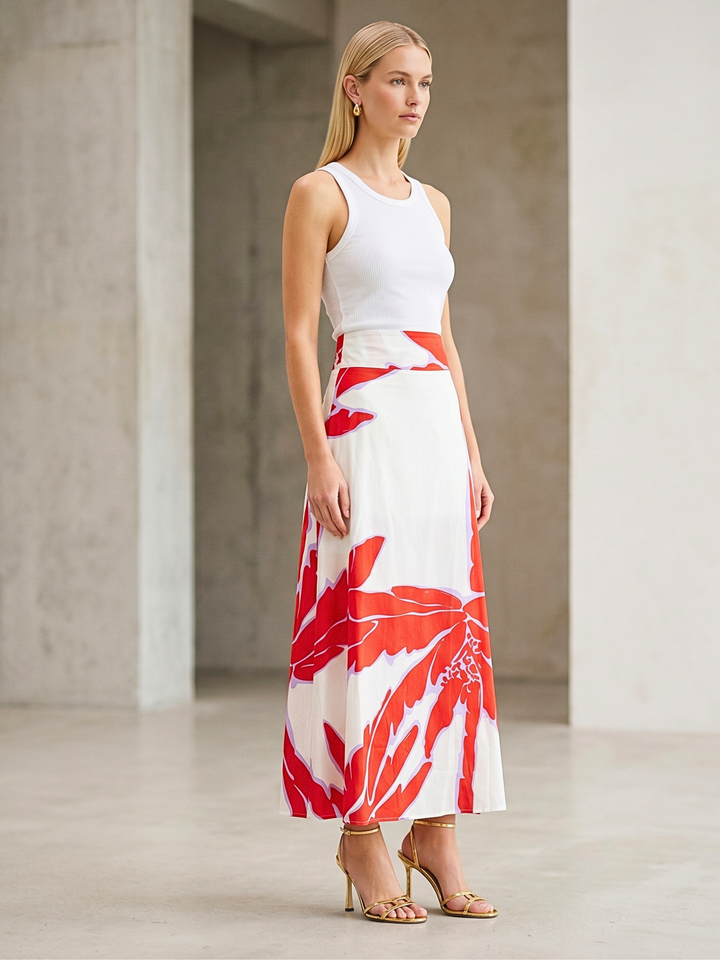 Willow A-Line Cotton Maxi Skrt
