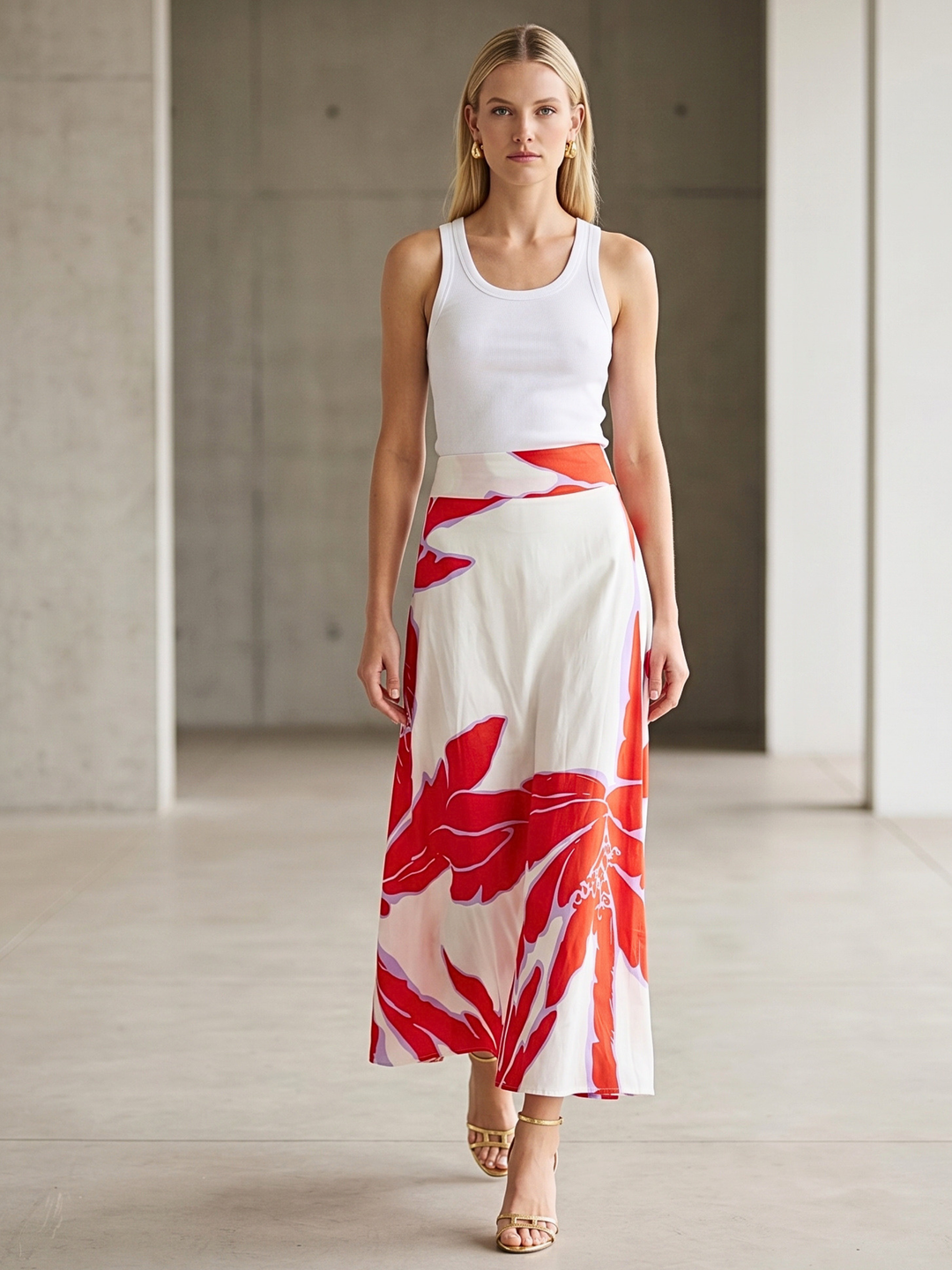 Willow A-Line Cotton Maxi Skrt