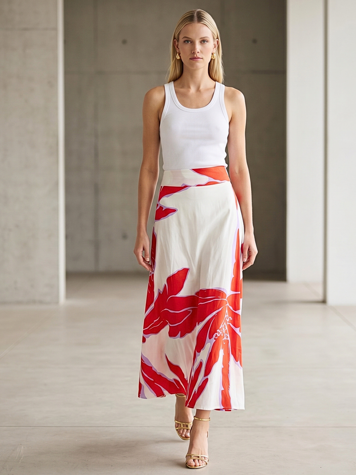 Willow A-Line Cotton Maxi Skrt