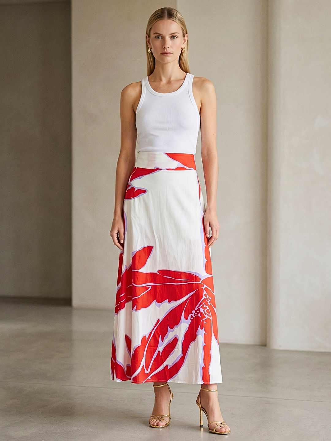 Willow A-Line Cotton Maxi Skrt
