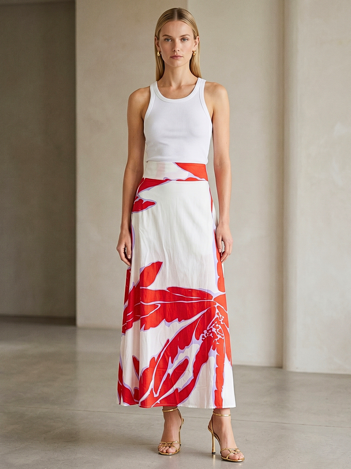 Willow A-Line Cotton Maxi Skrt