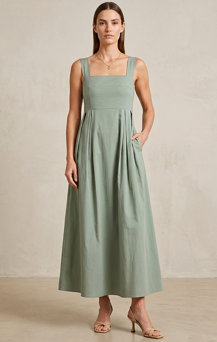 ZEILA SQUARE NECK DRESS