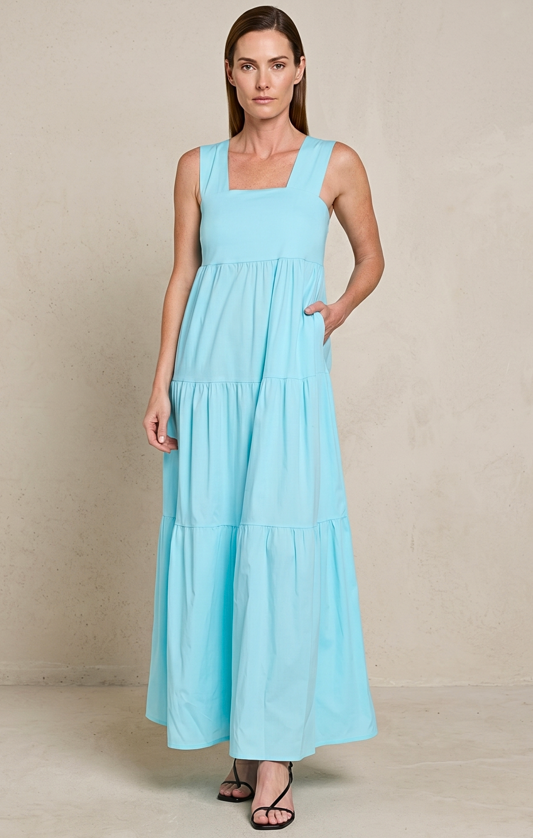 ZEILA SQUARE NECK DRESS