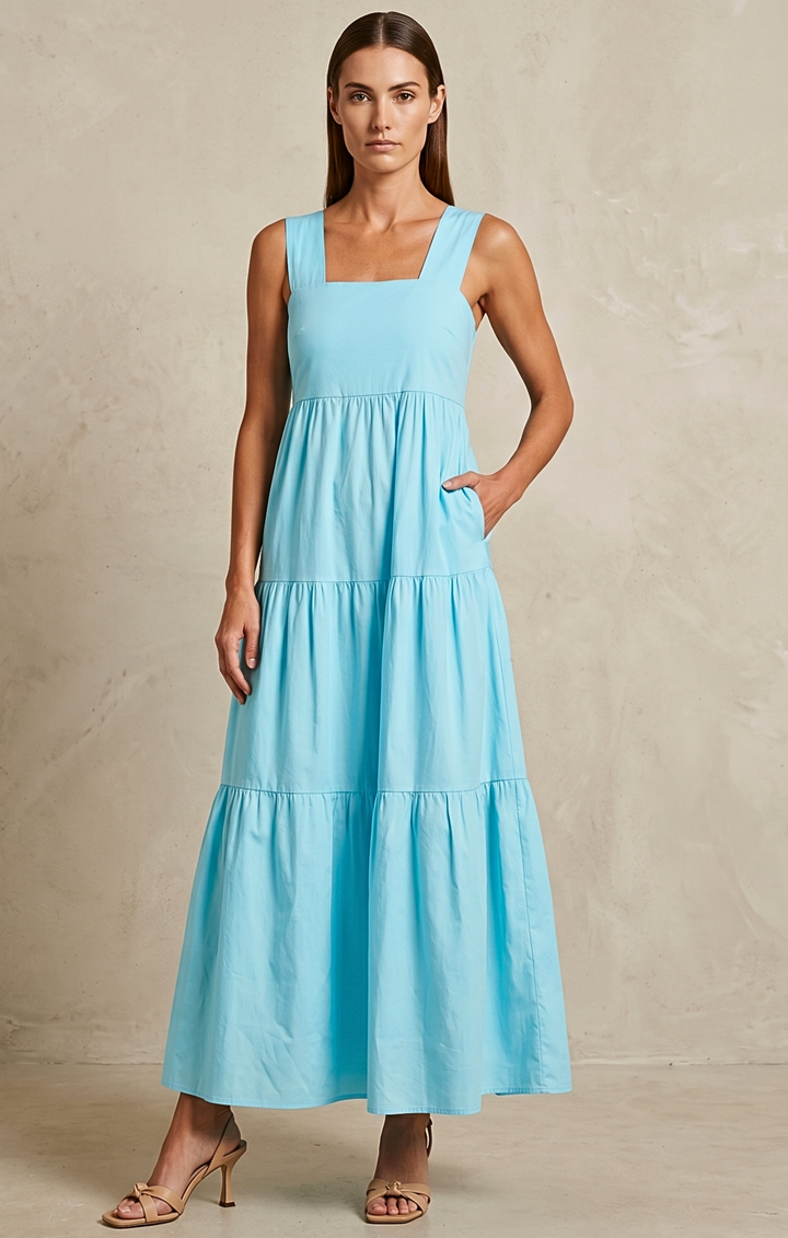 ZEILA SQUARE NECK DRESS