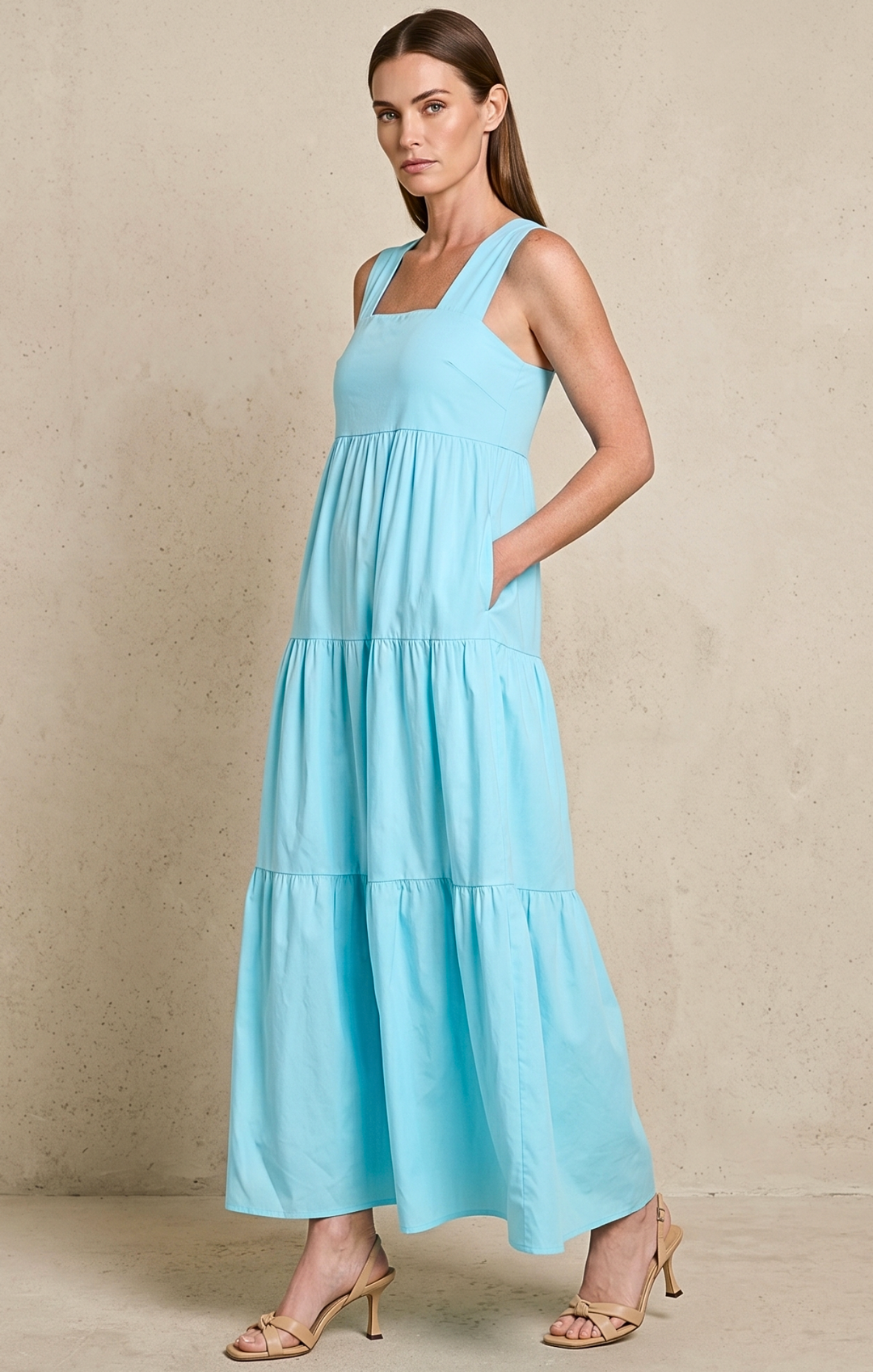 ZEILA SQUARE NECK DRESS
