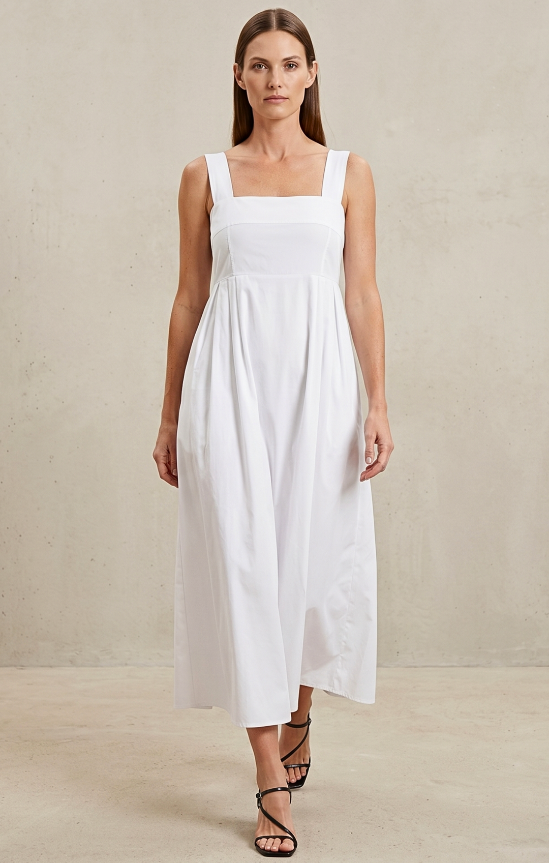 ZEILA SQUARE NECK DRESS