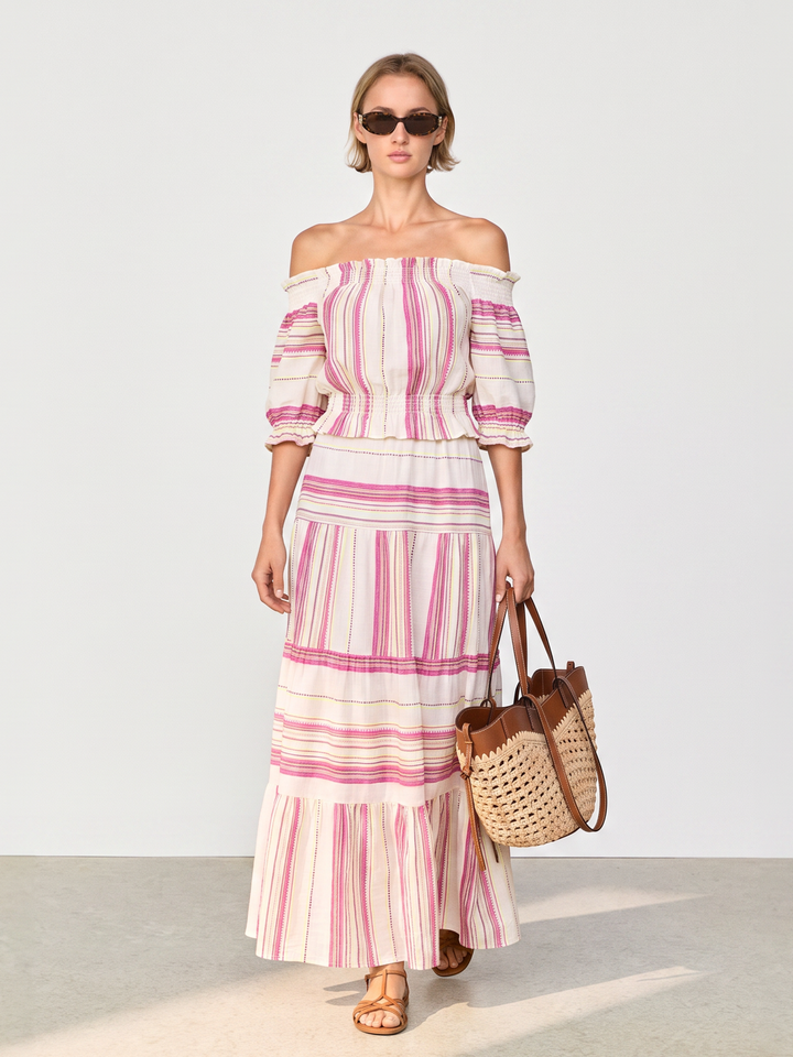 The Azuba Tiered  Bohemian Maxi Skirt