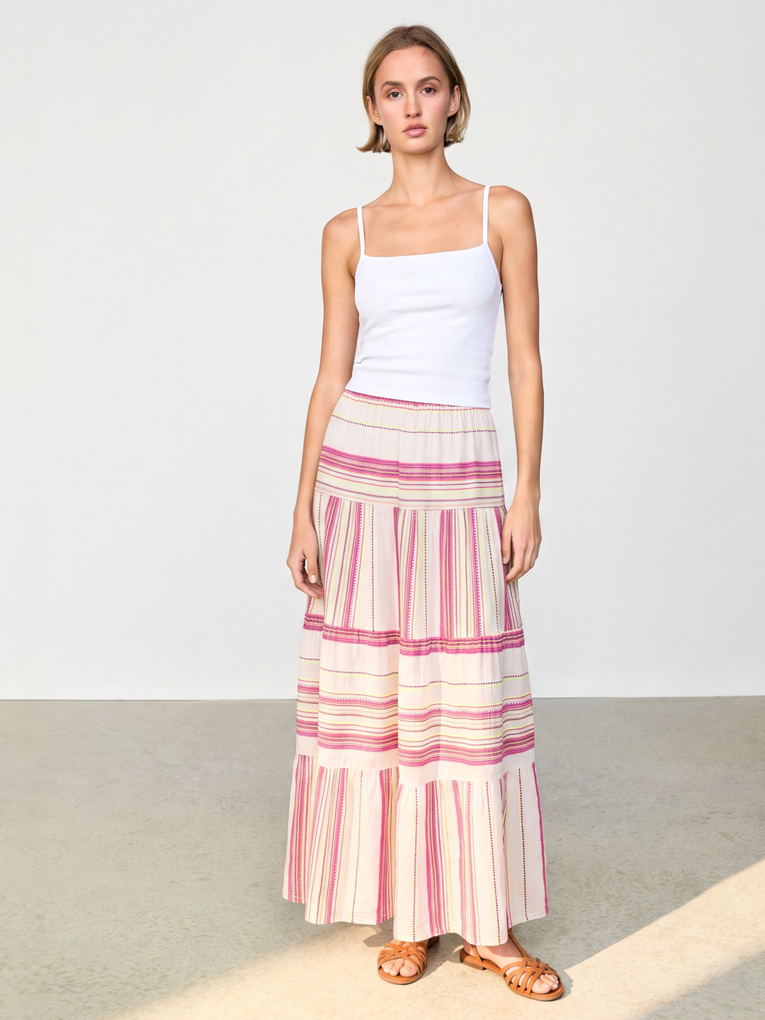 The Azuba Tiered  Bohemian Maxi Skirt