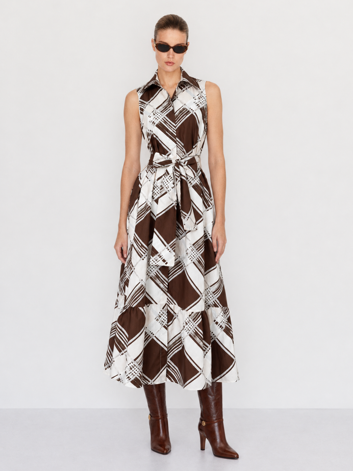 Bettina Halter Button Down Maxi Dress