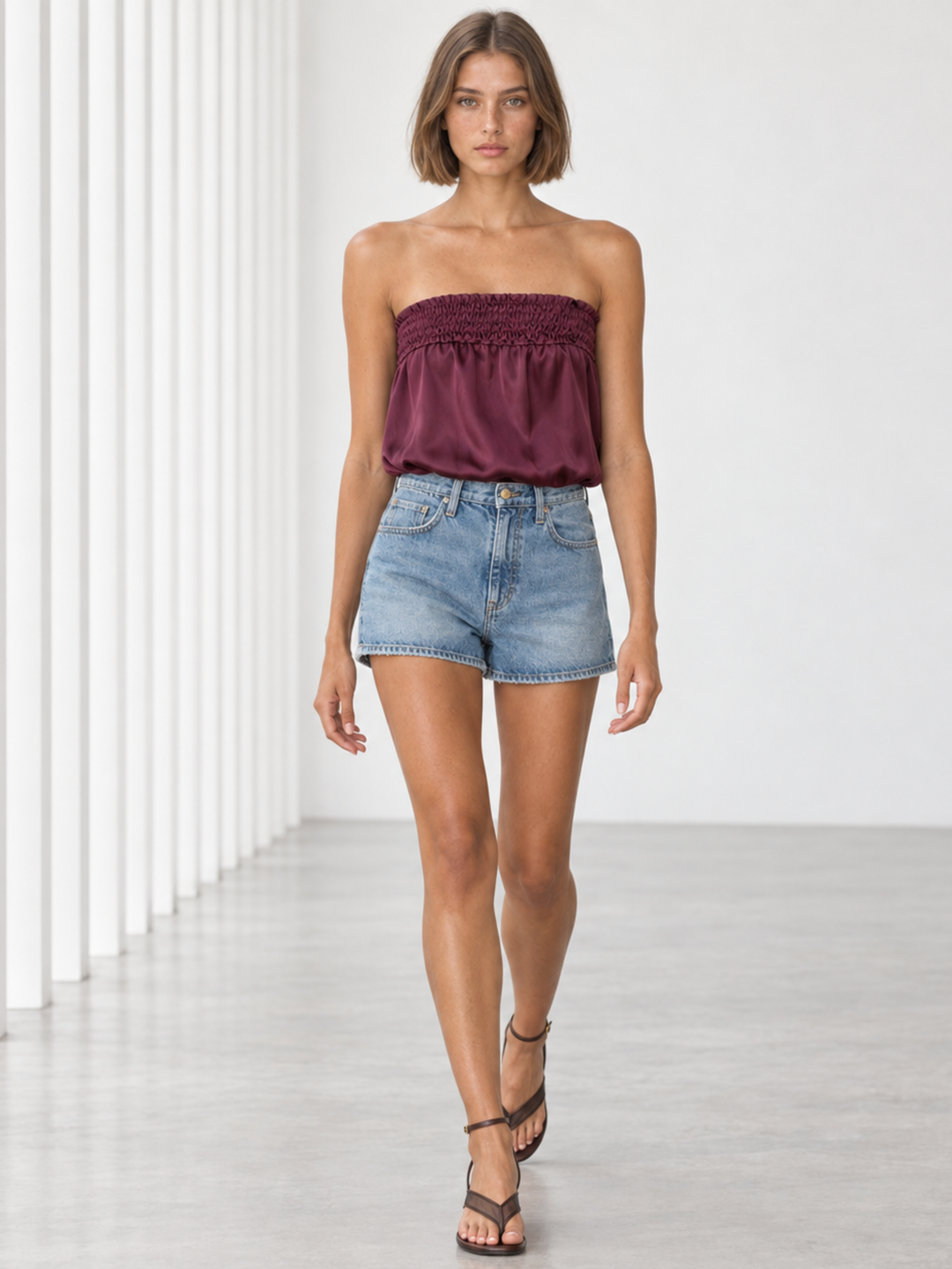 Candy Satin Tube Top
