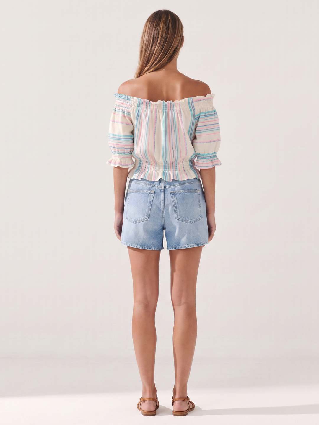 The Chawa  Off-the-Shoulder Smocked  Boho Top