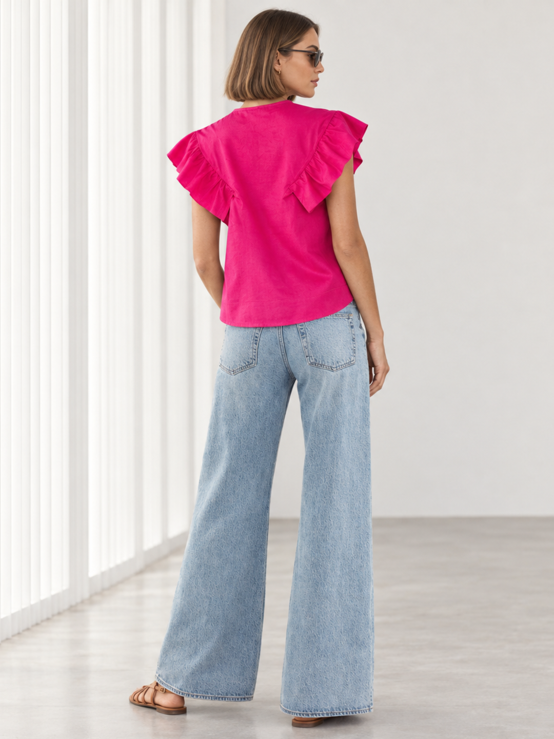 Colette Cotton V-Neck Top