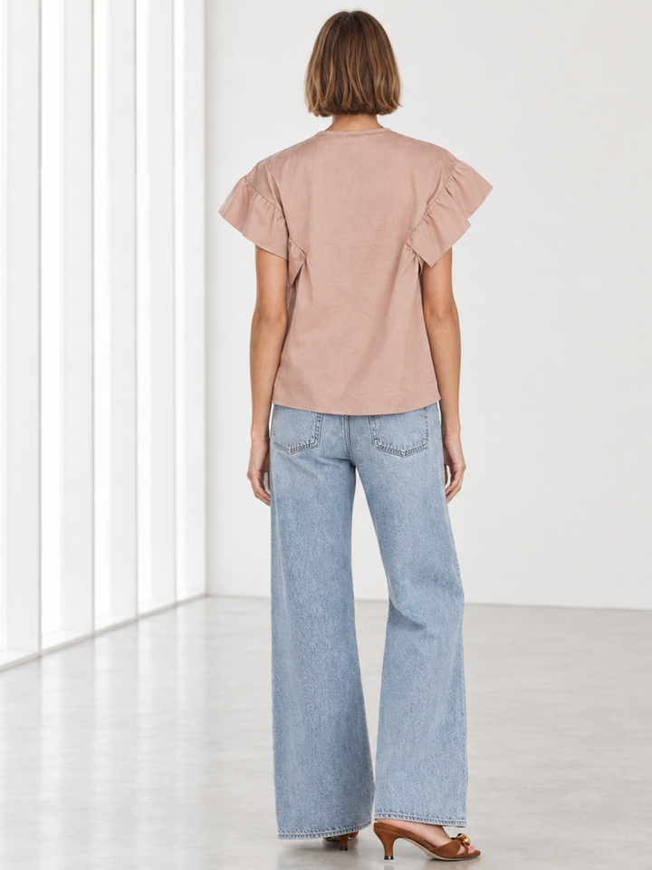 Colette Cotton V-Neck Top