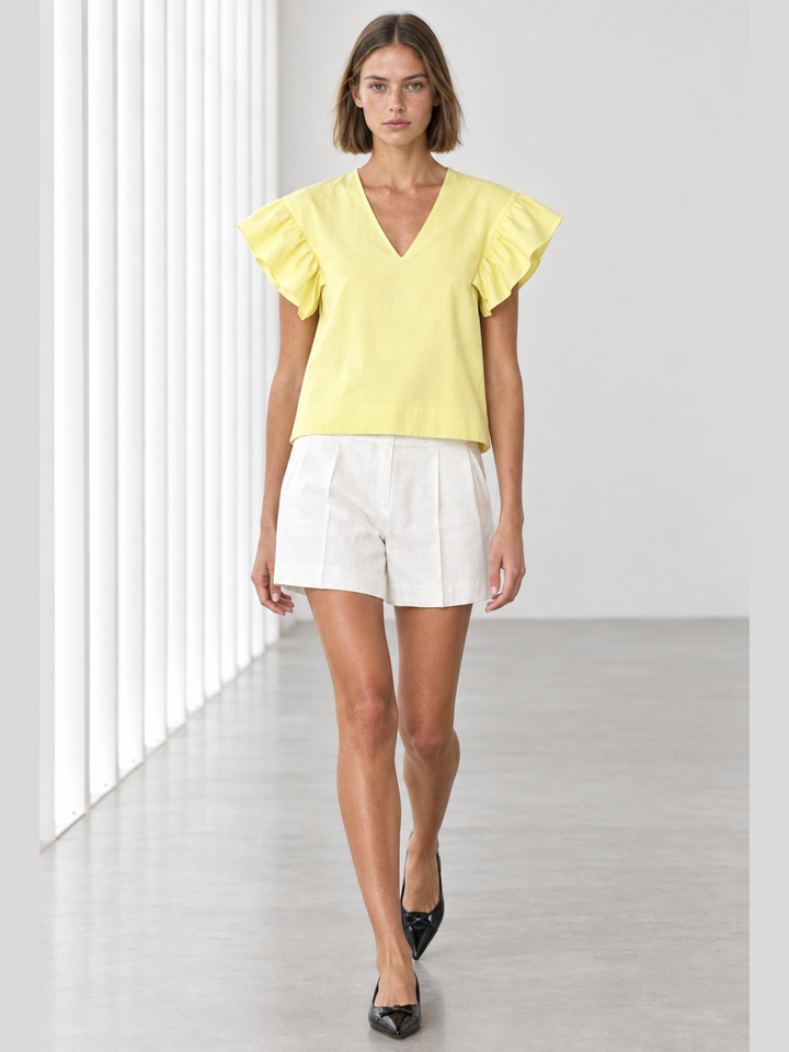 Colette Cotton V-Neck Top