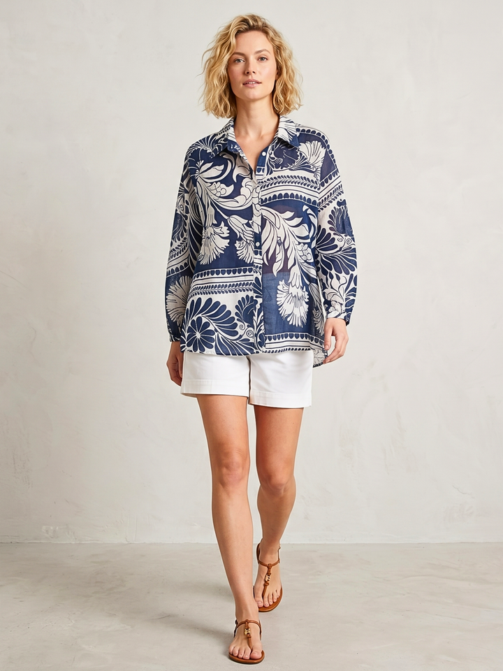 Daisy Boho Button Down Shirt
